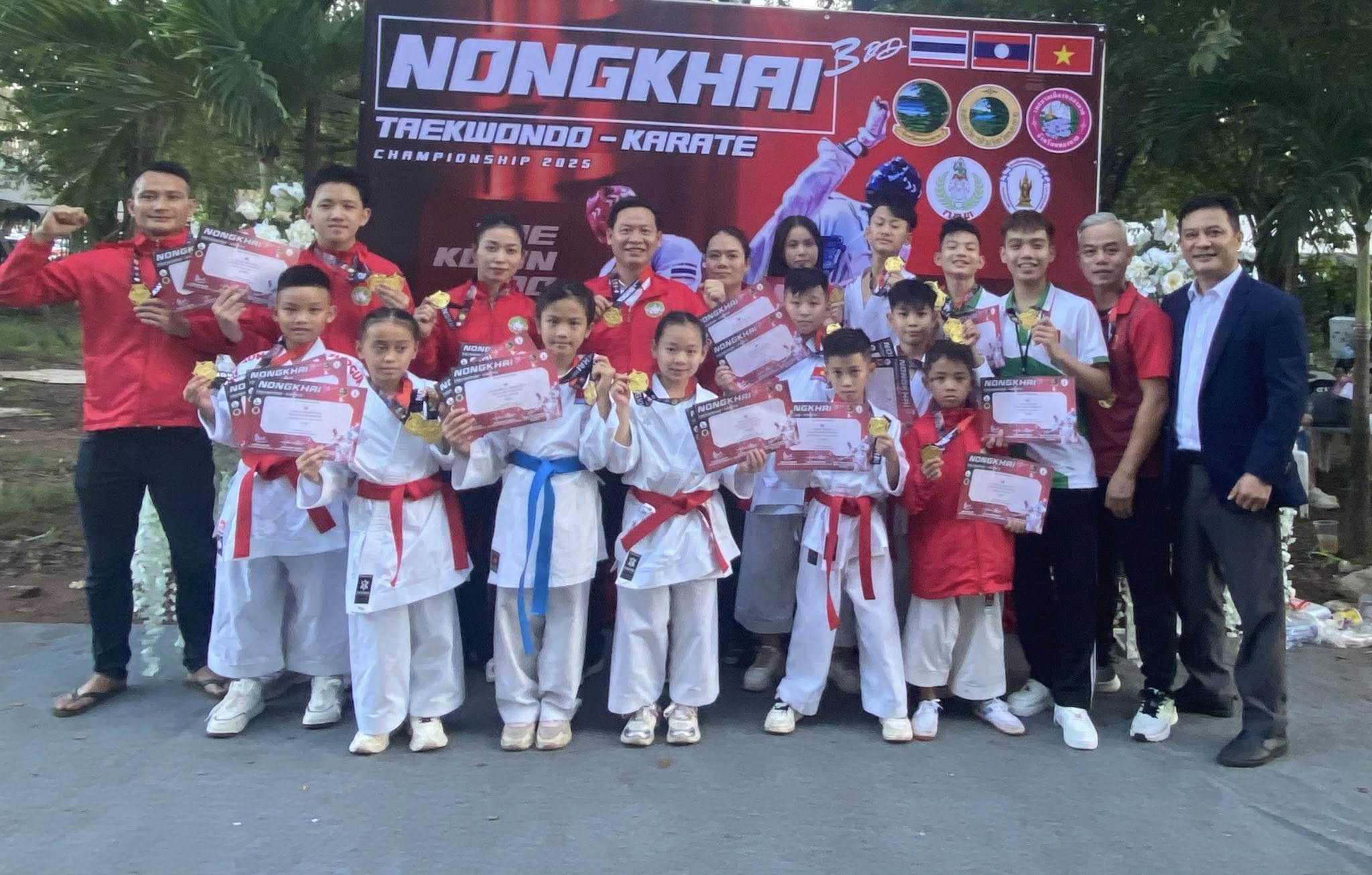 Karate Nghệ An giành 7 HCV tại Giải vô địch quốc tế Nongkhai 2025